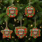 Grierson Tartan Crest Christmas Ceramic Ornament